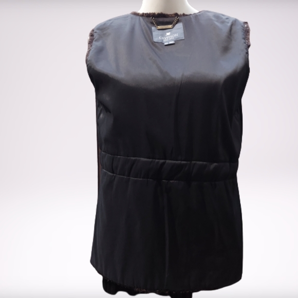 Gryphon Lou Metallic Faux Fur Vest - Picture 4 of 14